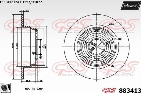 Maxtech 883413.0060 - Kočioni disk www.molydon.hr