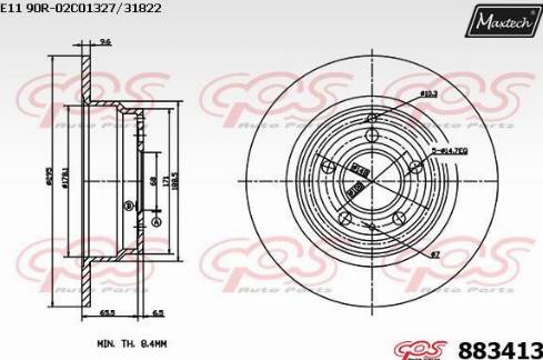 Maxtech 883413.0000 - Kočioni disk www.molydon.hr