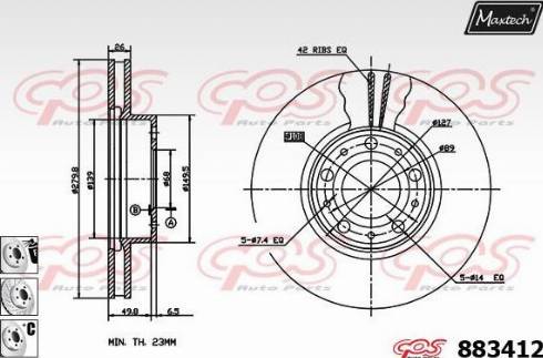 Maxtech 883412.6980 - Kočioni disk www.molydon.hr