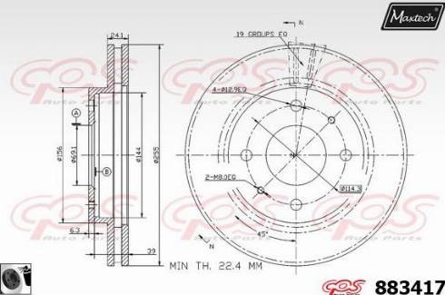 Maxtech 883417.0060 - Kočioni disk www.molydon.hr