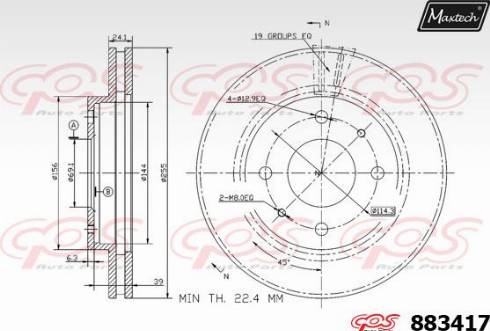 Maxtech 883417.0000 - Kočioni disk www.molydon.hr