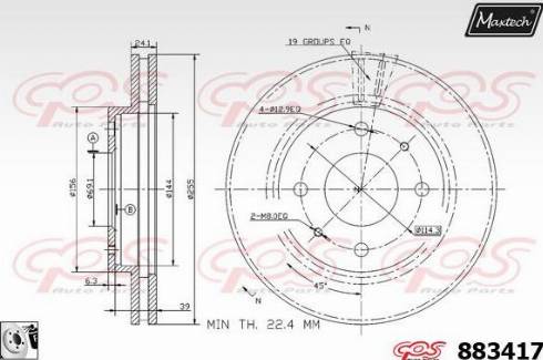 Maxtech 883417.0080 - Kočioni disk www.molydon.hr