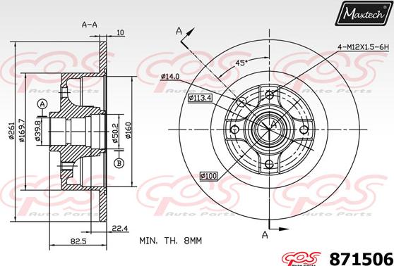 Maxtech 883417 - Kočioni disk www.molydon.hr