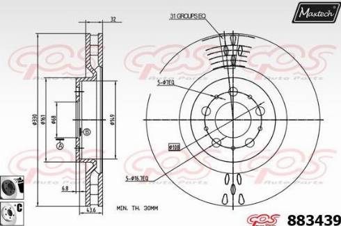 Maxtech 883439.6060 - Kočioni disk www.molydon.hr