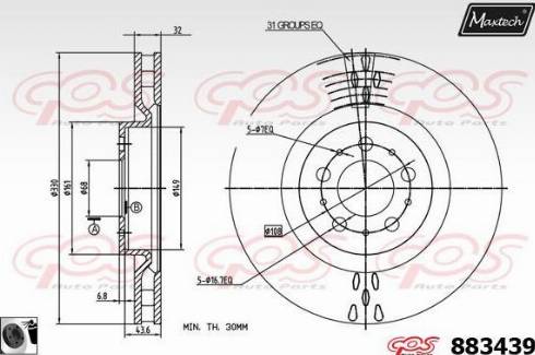 Maxtech 883439.0060 - Kočioni disk www.molydon.hr