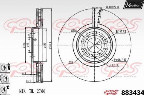 Maxtech 883434.6980 - Kočioni disk www.molydon.hr