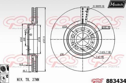 Maxtech 883434.6060 - Kočioni disk www.molydon.hr