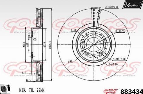 Maxtech 883434.0060 - Kočioni disk www.molydon.hr