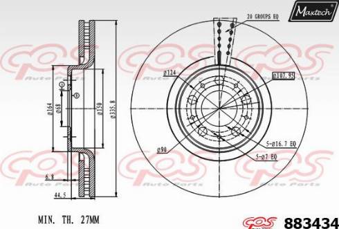 Maxtech 883434.0000 - Kočioni disk www.molydon.hr