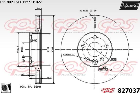 Maxtech 883434 - Kočioni disk www.molydon.hr