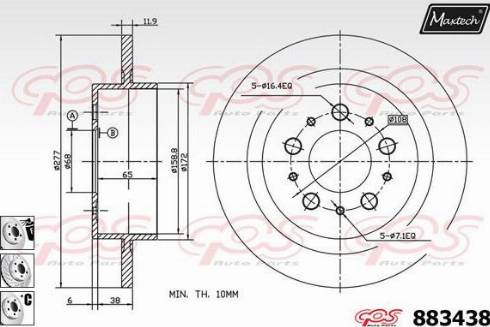 Maxtech 883438.6980 - Kočioni disk www.molydon.hr