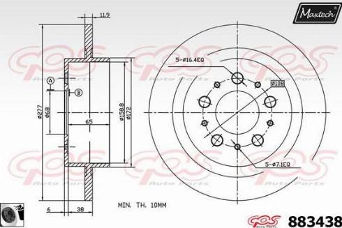 Maxtech 883438.0060 - Kočioni disk www.molydon.hr