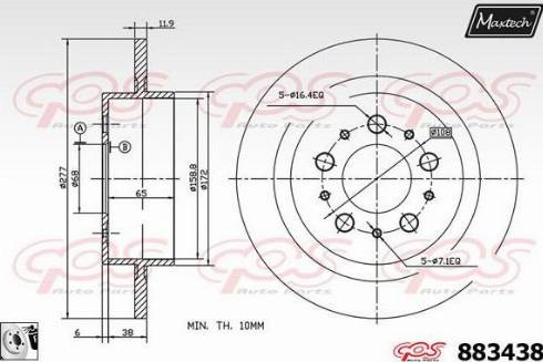 Maxtech 883438.0080 - Kočioni disk www.molydon.hr