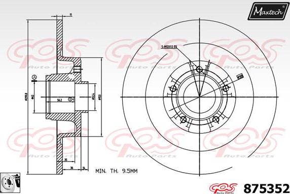 Maxtech 883438 - Kočioni disk www.molydon.hr