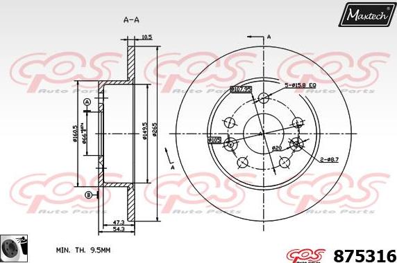 Maxtech 883433 - Kočioni disk www.molydon.hr