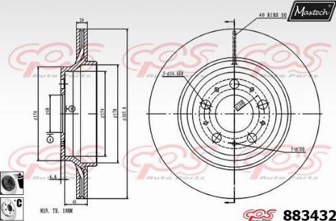 Maxtech 883432.6060 - Kočioni disk www.molydon.hr