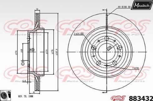 Maxtech 883432.0060 - Kočioni disk www.molydon.hr