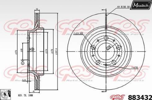 Maxtech 883432.0080 - Kočioni disk www.molydon.hr