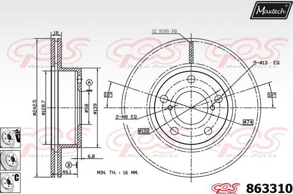 Maxtech 883432 - Kočioni disk www.molydon.hr