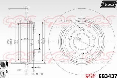 Maxtech 883437.6060 - Kočioni disk www.molydon.hr