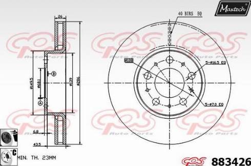 Maxtech 883426.6060 - Kočioni disk www.molydon.hr