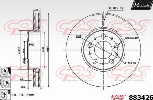 Maxtech 883426.6880 - Kočioni disk www.molydon.hr