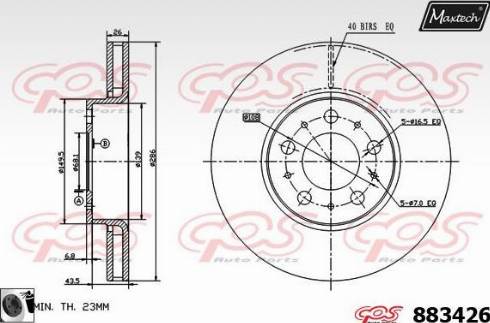 Maxtech 883426.0060 - Kočioni disk www.molydon.hr