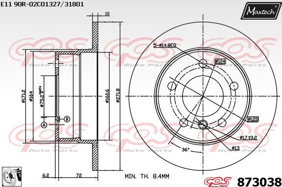 Maxtech 883426 - Kočioni disk www.molydon.hr