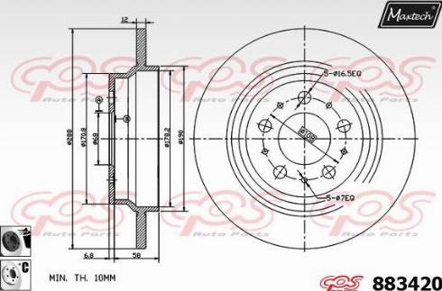 Maxtech 883420.6060 - Kočioni disk www.molydon.hr