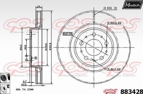 Maxtech 883428.6060 - Kočioni disk www.molydon.hr