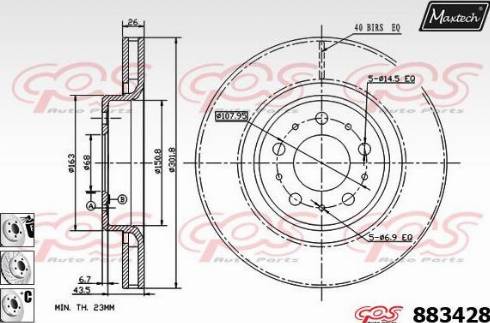 Maxtech 883428.6880 - Kočioni disk www.molydon.hr