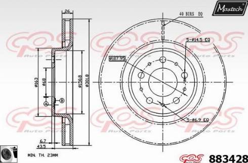 Maxtech 883428.0060 - Kočioni disk www.molydon.hr