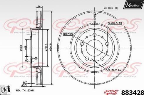 Maxtech 883428.0080 - Kočioni disk www.molydon.hr