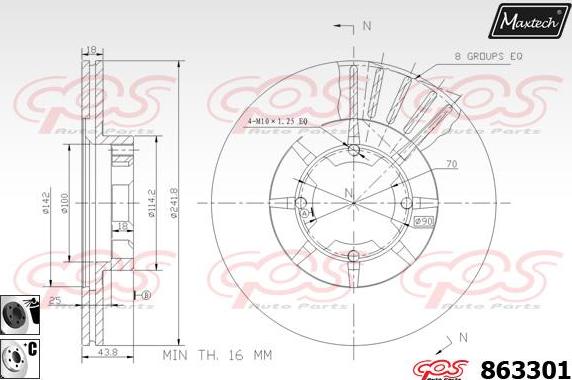 Maxtech 883428 - Kočioni disk www.molydon.hr