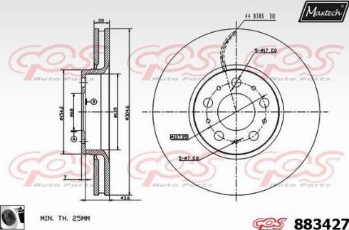 Maxtech 883427.0060 - Kočioni disk www.molydon.hr