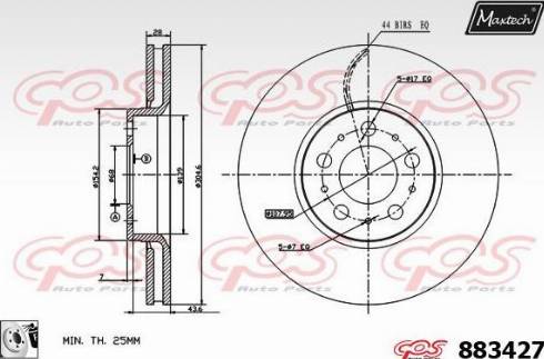 Maxtech 883427.0080 - Kočioni disk www.molydon.hr