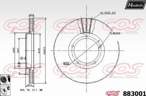 Maxtech 883001.6060 - Kočioni disk www.molydon.hr