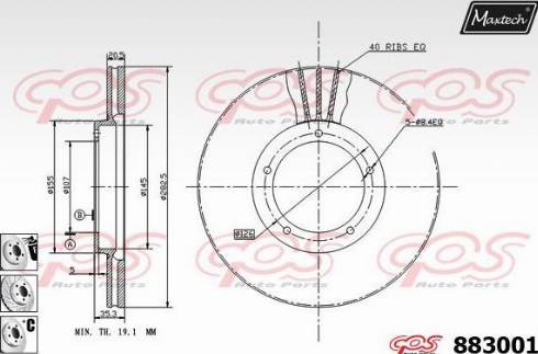 Maxtech 883001.6880 - Kočioni disk www.molydon.hr