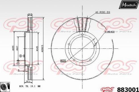 Maxtech 883001.0060 - Kočioni disk www.molydon.hr