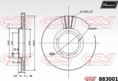 Maxtech 883001.0000 - Kočioni disk www.molydon.hr