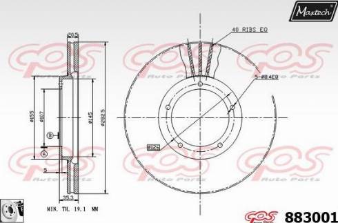 Maxtech 883001.0080 - Kočioni disk www.molydon.hr