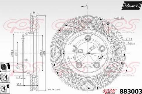 Maxtech 883003.6360 - Kočioni disk www.molydon.hr