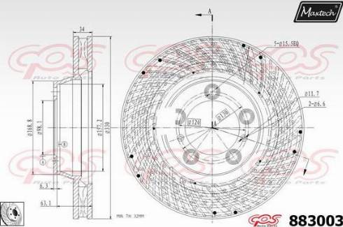 Maxtech 883003.0300 - Kočioni disk www.molydon.hr