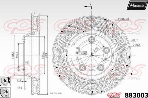 Maxtech 883003.0380 - Kočioni disk www.molydon.hr