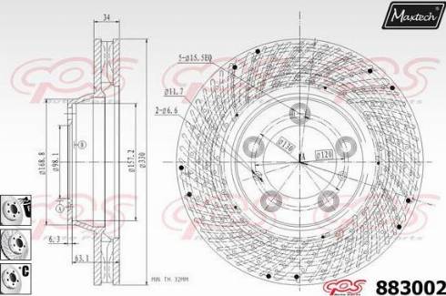 Maxtech 883002.6880 - Kočioni disk www.molydon.hr