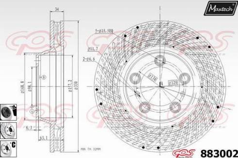 Maxtech 883002.6260 - Kočioni disk www.molydon.hr