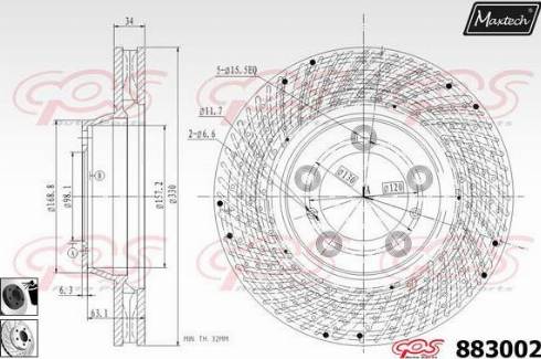 Maxtech 883002.0260 - Kočioni disk www.molydon.hr