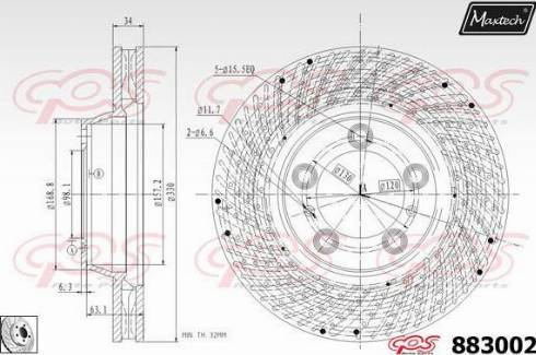 Maxtech 883002.0200 - Kočioni disk www.molydon.hr