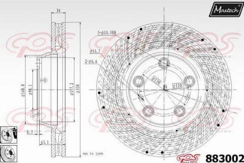 Maxtech 883002.0280 - Kočioni disk www.molydon.hr