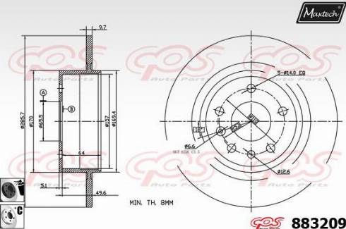 Maxtech 883209.6060 - Kočioni disk www.molydon.hr